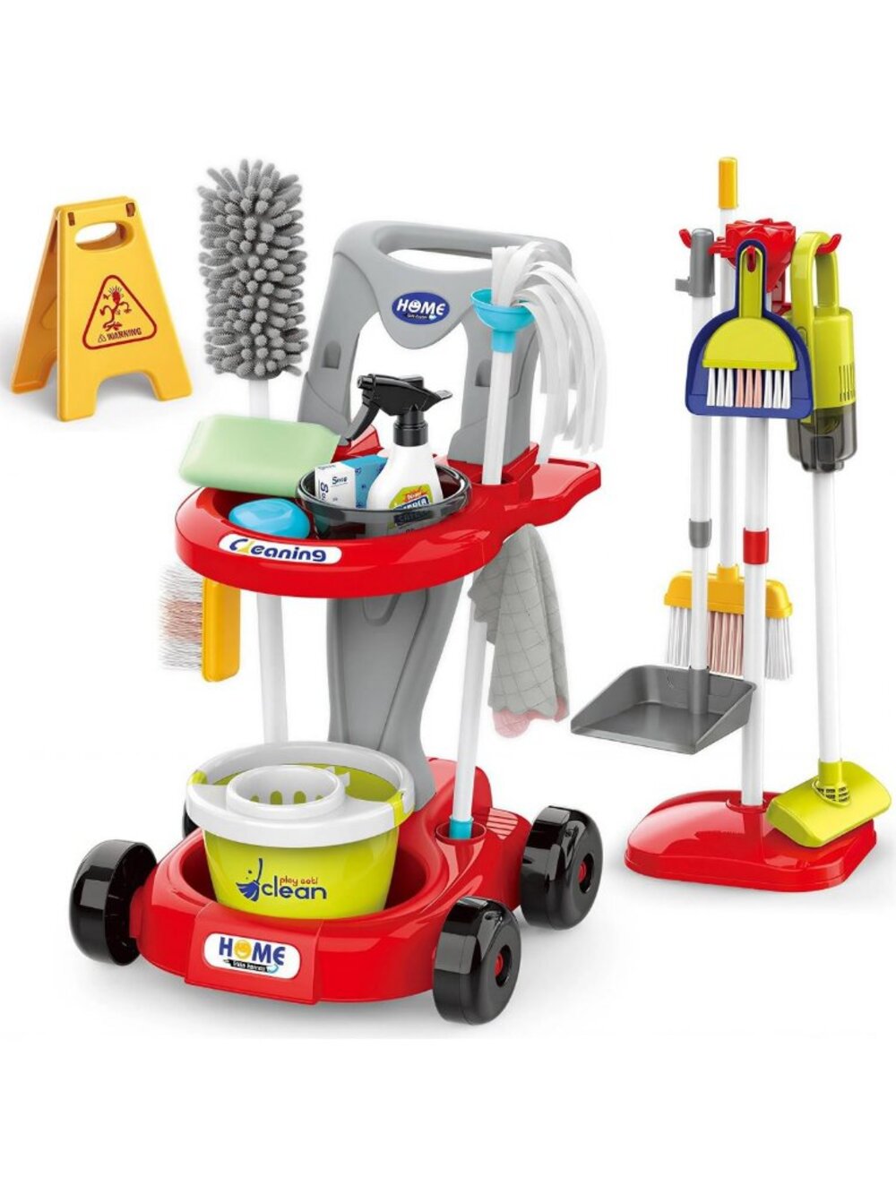 29-Piece Toddler Cleaning Toy Set with Vacuum, Broom & Mop for Ages 3-5